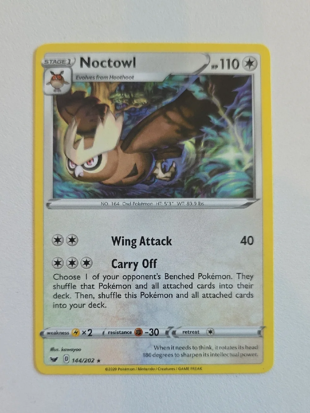 Pokemon Noctowl And Hoothoot Card Set